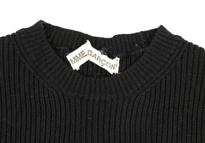 COMME des GARCONS Wool Rib Knit Sweater Black Size S