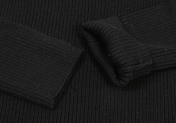 COMME des GARCONS Wool Rib Knit Sweater Black Size S