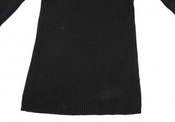 COMME des GARCONS Wool Rib Knit Sweater Black Size S