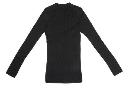 COMME des GARCONS Wool Rib Knit Sweater Black Size S