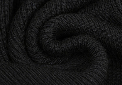 COMME des GARCONS Wool Rib Knit Sweater Black Size S