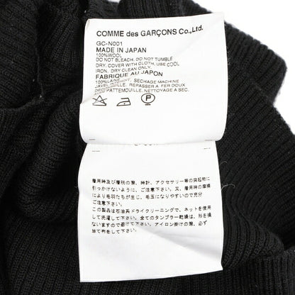 COMME des GARCONS Wool Rib Knit Sweater Black Size S