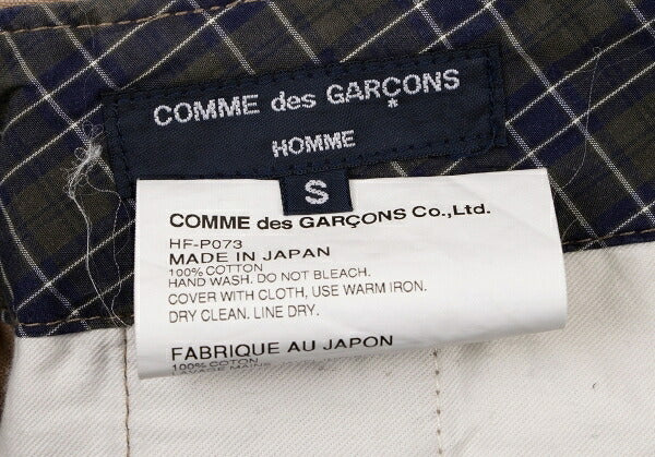 COMME des GARCONS HOMME Cotton Work Wide Pants Brown Size S