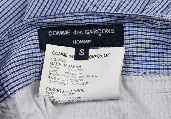 COMME des GARCONS HOMME Garment Washed Pants Blue Size S