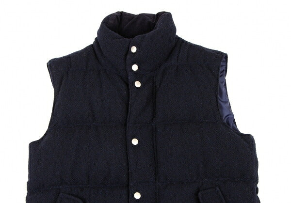 COMME des GARCONS HOMME Wool Down Zip Vest Blue Size S