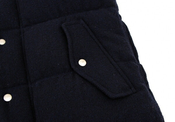 COMME des GARCONS HOMME Wool Down Zip Vest Blue Size S
