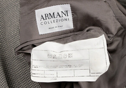 ARMANI COLLEZIONI Silk Blend Wool Jacket Gray Size 46