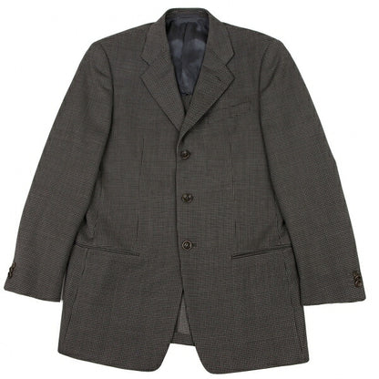 ARMANI COLLEZIONI Wool Textured Jacket Gray Size 48