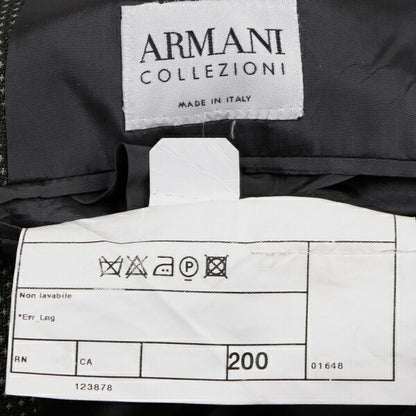ARMANI COLLEZIONI Wool Textured Jacket Gray Size 48