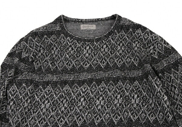 Yohji Yamamoto PH Asymmetric Hem Pattern Knit Black Size 3