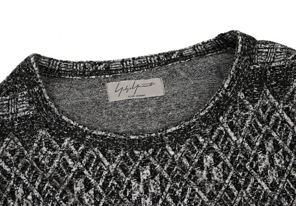 Yohji Yamamoto PH Asymmetric Hem Pattern Knit Black Size 3