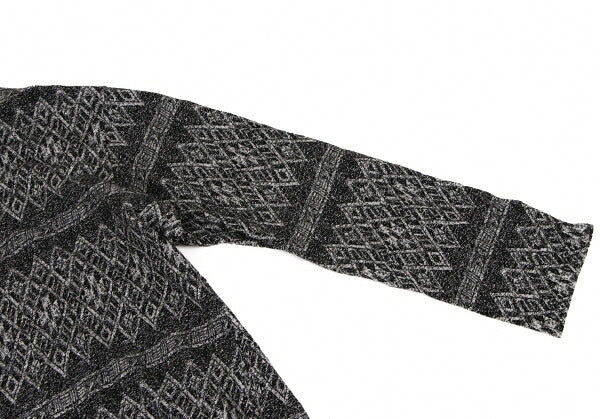 Yohji Yamamoto PH Asymmetric Hem Pattern Knit Black Size 3