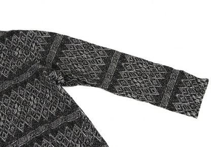 Yohji Yamamoto PH Asymmetric Hem Pattern Knit Black Size 3