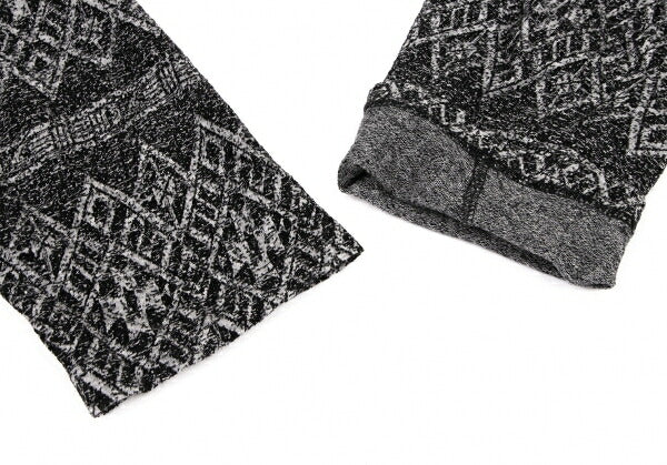 Yohji Yamamoto PH Asymmetric Hem Pattern Knit Black Size 3
