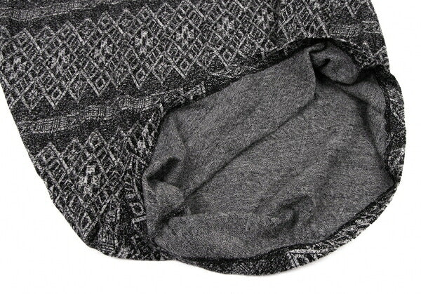 Yohji Yamamoto PH Asymmetric Hem Pattern Knit Black Size 3