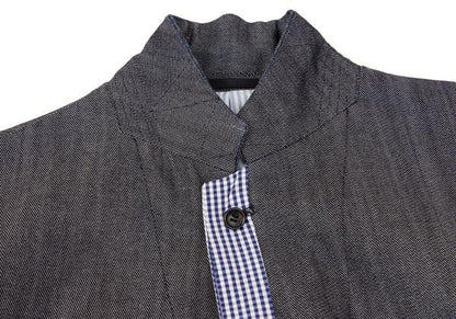 COMME des GARCONS HOMME Washed Check Jacket Gray Size SS