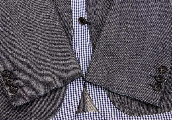 COMME des GARCONS HOMME Washed Check Jacket Gray Size SS