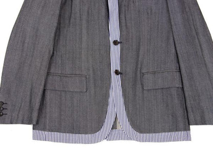 COMME des GARCONS HOMME Washed Check Jacket Gray Size SS
