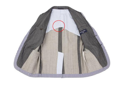 COMME des GARCONS HOMME Washed Check Jacket Gray Size SS