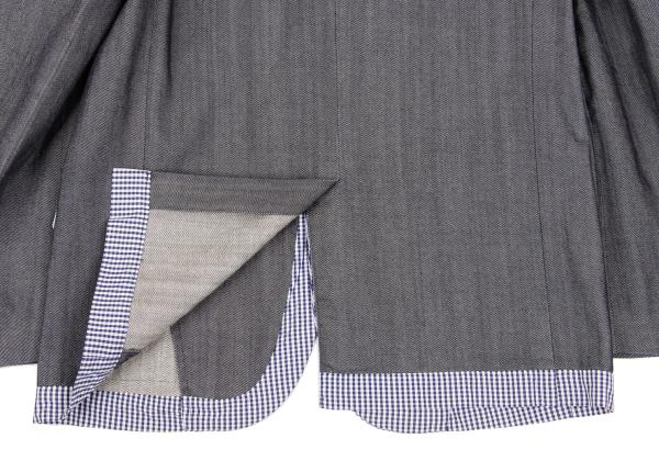 COMME des GARCONS HOMME Washed Check Jacket Gray Size SS
