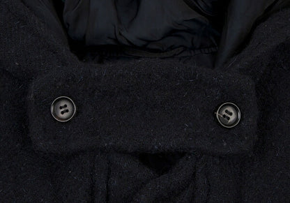 COMME des GARCONS HOMME Shrunk Wool Hooded Coat Navy Size M