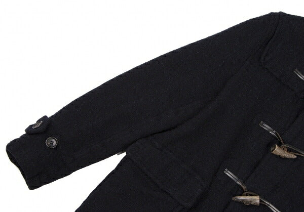 COMME des GARCONS HOMME Shrunk Wool Hooded Coat Navy Size M