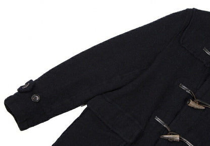 COMME des GARCONS HOMME Shrunk Wool Hooded Coat Navy Size M