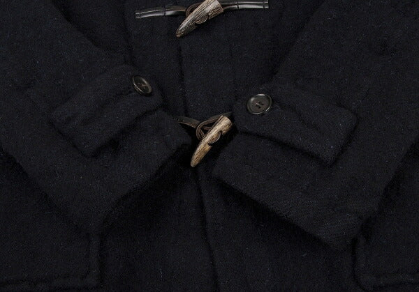 COMME des GARCONS HOMME Shrunk Wool Hooded Coat Navy Size M