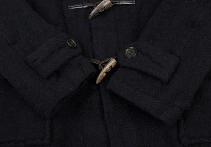 COMME des GARCONS HOMME Shrunk Wool Hooded Coat Navy Size M