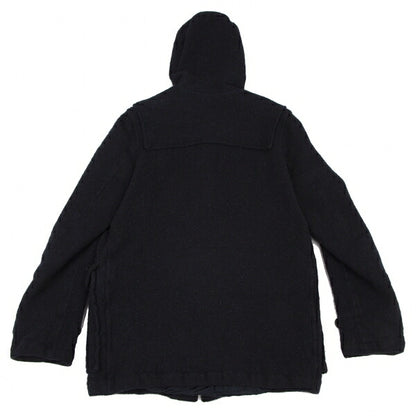 COMME des GARCONS HOMME Shrunk Wool Hooded Coat Navy Size M