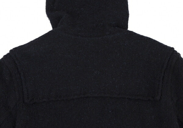COMME des GARCONS HOMME Shrunk Wool Hooded Coat Navy Size M