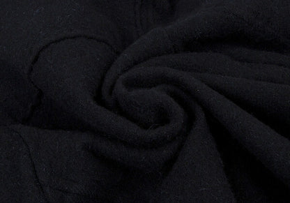 COMME des GARCONS HOMME Shrunk Wool Hooded Coat Navy Size M