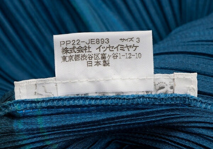 PLEATS PLEASE Pleats Denim Transfer Tank Top Blue Size 3