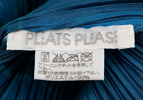 PLEATS PLEASE Pleats Denim Transfer Tank Top Blue Size 3