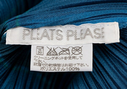 PLEATS PLEASE Pleats Denim Transfer Tank Top Blue Size 3
