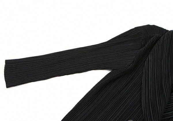 ISSEY MIYAKE Pleated Double Button Jacket Black Size M