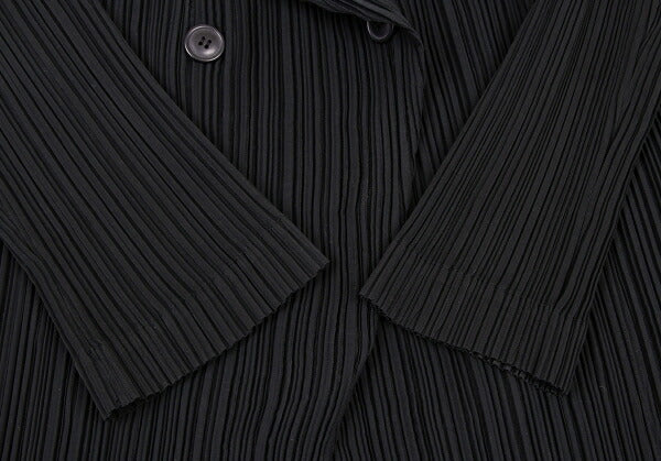 ISSEY MIYAKE Pleated Double Button Jacket Black Size M