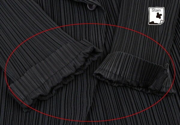 ISSEY MIYAKE Pleated Double Button Jacket Black Size M