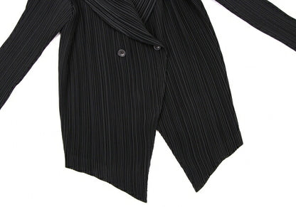 ISSEY MIYAKE Pleated Double Button Jacket Black Size M