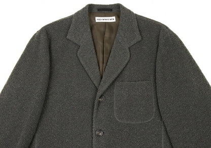 ISSEY MIYAKE MEN Wool Blend Pile Knit Jacket Green Size XL
