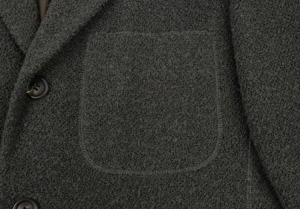 ISSEY MIYAKE MEN Wool Blend Pile Knit Jacket Green Size XL
