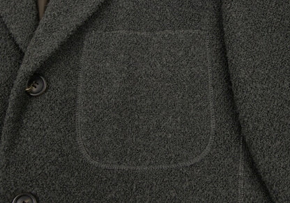 ISSEY MIYAKE MEN Wool Blend Pile Knit Jacket Green Size XL