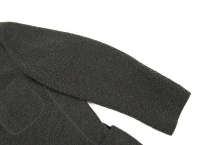 ISSEY MIYAKE MEN Wool Blend Pile Knit Jacket Green Size XL