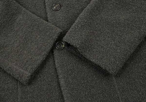 ISSEY MIYAKE MEN Wool Blend Pile Knit Jacket Green Size XL