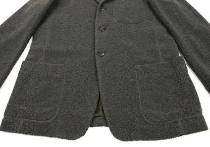 ISSEY MIYAKE MEN Wool Blend Pile Knit Jacket Green Size XL