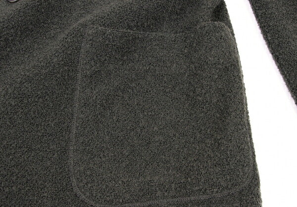 ISSEY MIYAKE MEN Wool Blend Pile Knit Jacket Green Size XL