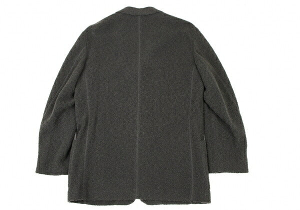 ISSEY MIYAKE MEN Wool Blend Pile Knit Jacket Green Size XL