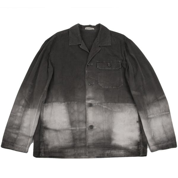 ISSEY MIYAKE MEN 01SS Tie-Dye Cotton Charcoal Gray Jacket Size XL