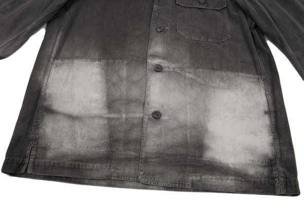 ISSEY MIYAKE MEN 01SS Tie-Dye Cotton Charcoal Gray Jacket Size XL