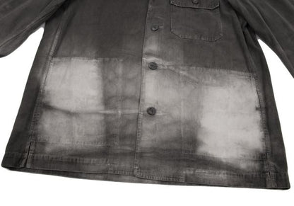 ISSEY MIYAKE MEN 01SS Tie-Dye Cotton Charcoal Gray Jacket Size XL